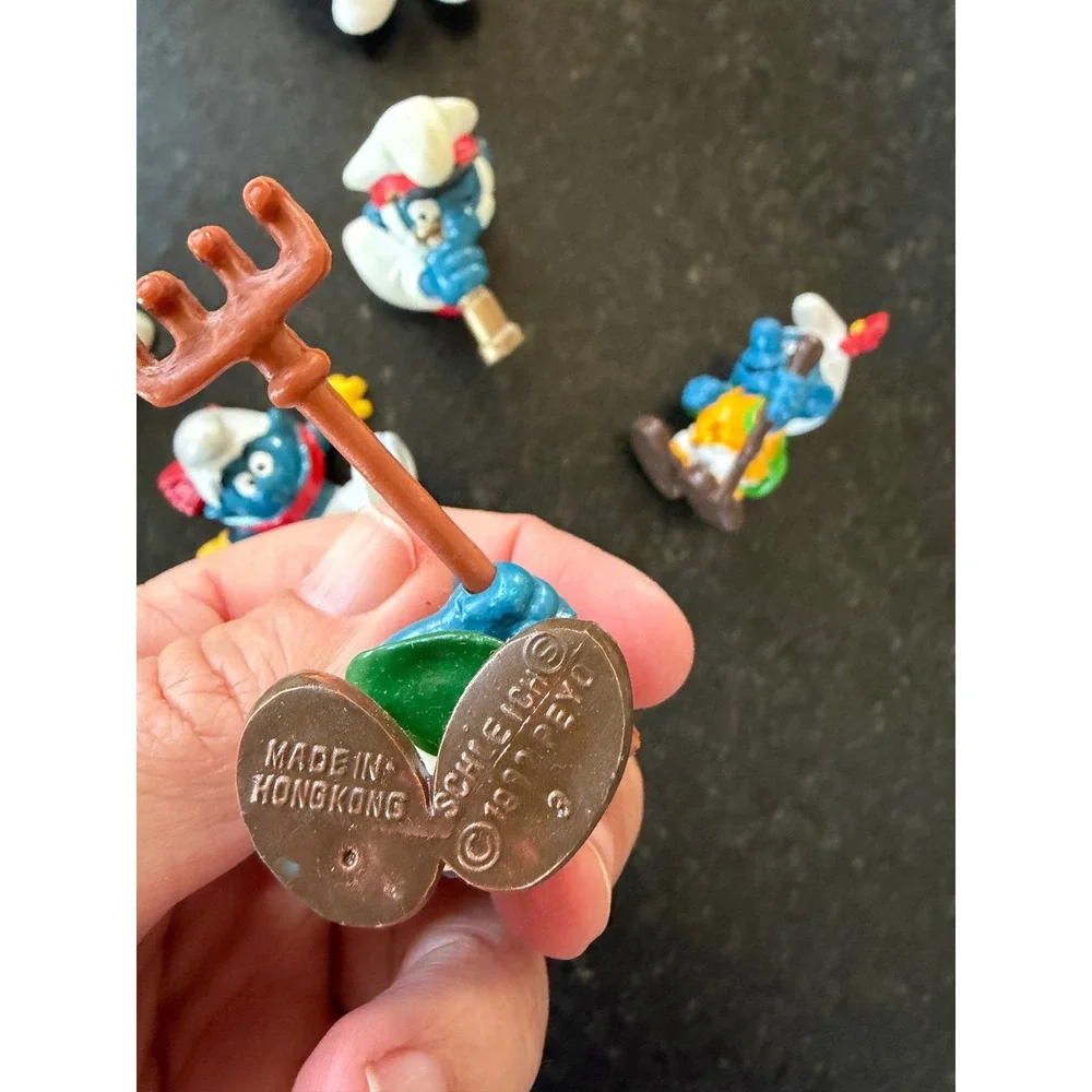 Lot 23 vintage Smurf figures Schleich Peyo 1970's 80's collectible